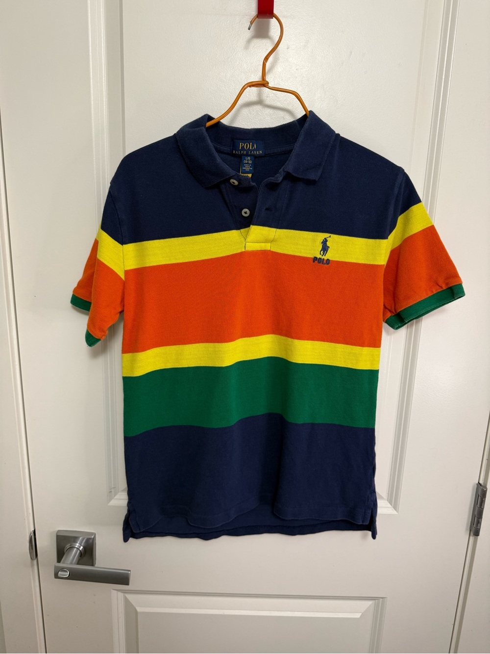 Polo by Ralph Lauren Youth Striped Polo Shirt in size L/14-16